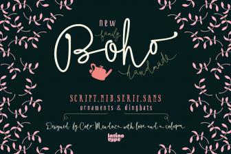 BOHO Font Family (includes 26 Unique Creative Fonts) - only $19!